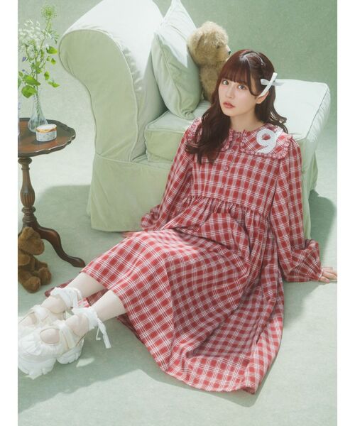 merry jenny（メリージェニー） ワンピース くるくるフリルカラー