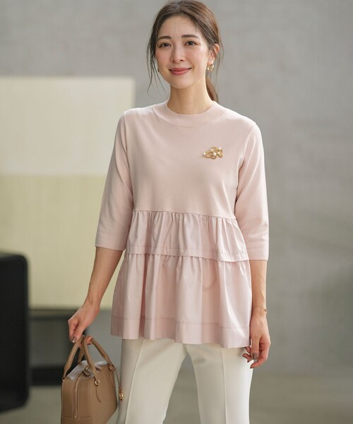 組曲（KUMIKYOKU） ニット セーター ブラウスコンビ ティアードニット