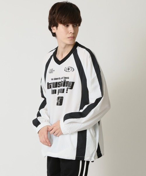 ARCADE（アーケード） ナイロンジャケット ゲームシャツ風 ドロスト