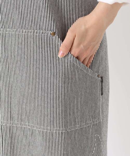 212 KITCHEN STORE エプロン ヒッコリーストライプエプロン L BK