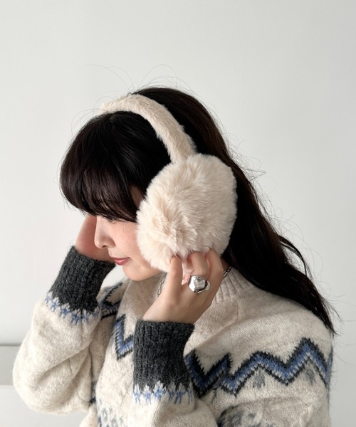 CLEA 耳当て イヤーマフ フェイクファーイヤーマフ レディース