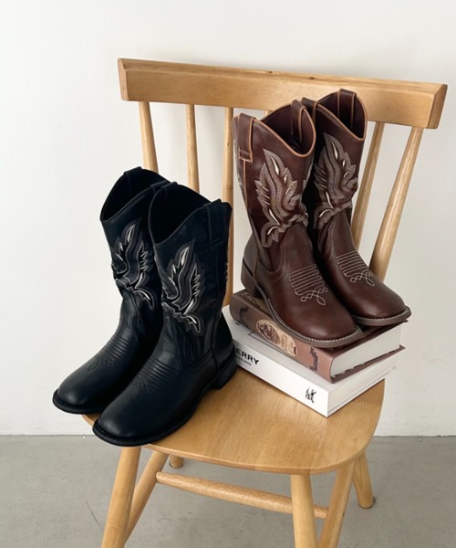 CLEA ブーツ ウエスタンロングブーツ レディース : ZOZOTOWN Yahoo!店