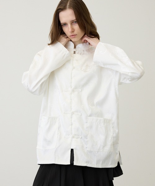 SEN TOKYO ブラウス シャツ 一枚で主役な上級見え。サテンタッチ