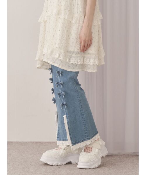 merry jenny（メリージェニー） ジーンズ デニム デニムパンツ ribbon