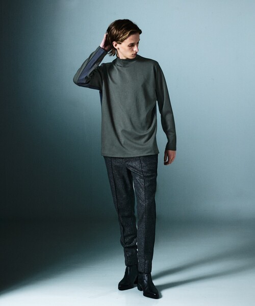 5351 POUR LES HOMMES tシャツ サイドライン ハイネック 長袖Tシャツ