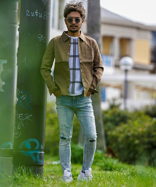 adamsJUGGLER（アダムスジャグラー） シャツ プレーンCロングシャツ