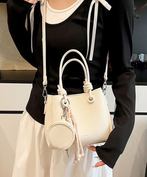 florist（フローリスト） ハンドバッグ 「コードチャーム＆丸ポーチ付