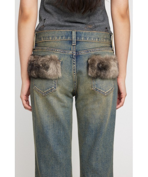 LAGUA GEM（ラグアジェム） ジーンズ デニム デニムパンツ FAUX FUR