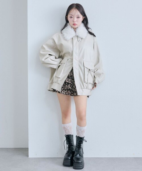 OLIVE des OLIVE（オリーブデオリーブ） レザージャケット ライダース