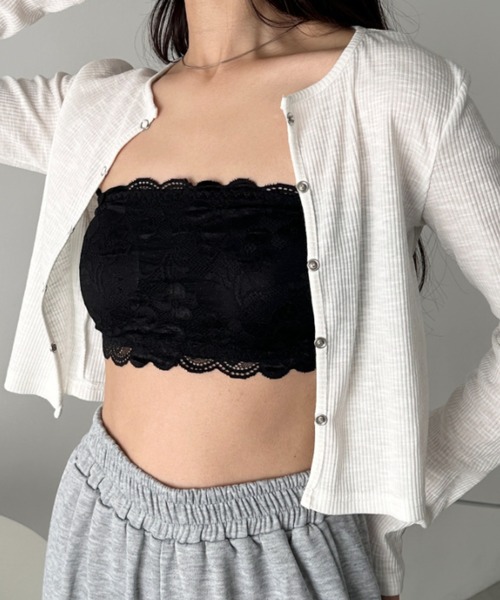 CLEA チューブトップ ベアトップ 2WAY総レースバックホックブラトップ