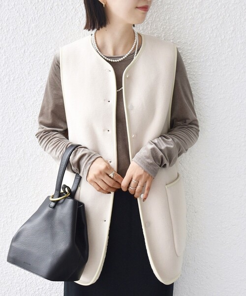 SHIPS（シップス） コート アウター 「手洗い可能」ボア フリース