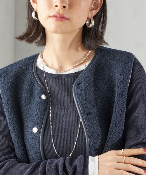 SHIPS（シップス） コート アウター 「手洗い可能」ボア フリース