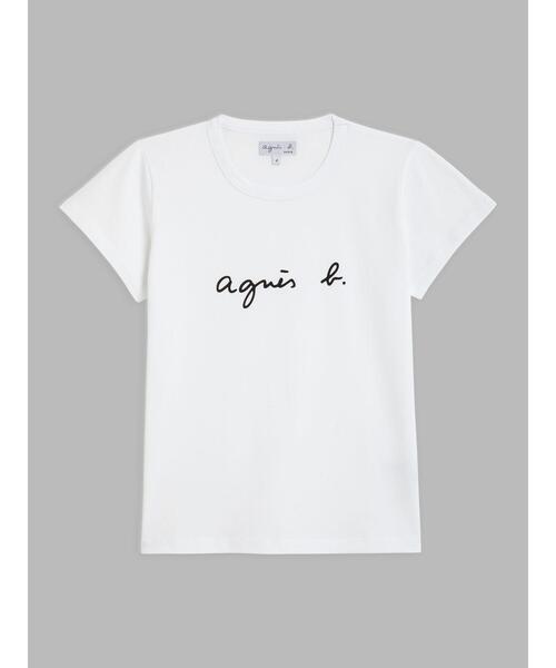 agnes b.（アニエスベー） tシャツ ロゴプリント コットン 半袖Tシャツ