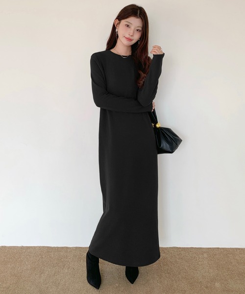 ワンピース 「選べる着丈」裏起毛 マキシワンピース : ZOZOTOWN Yahoo