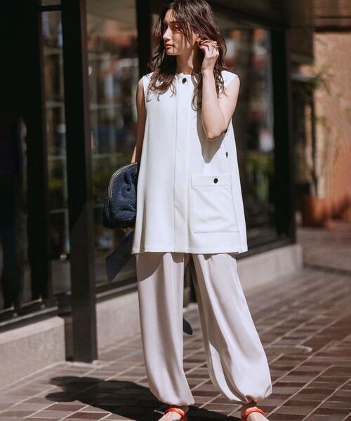 パンツ 「GLOW8月号掲載/洗える」スムースサテン パラシュートパンツ