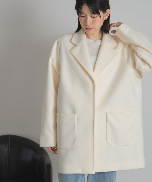 &. NOSTALGIA（ノスタルジア） コート アウター ウールライクポケット