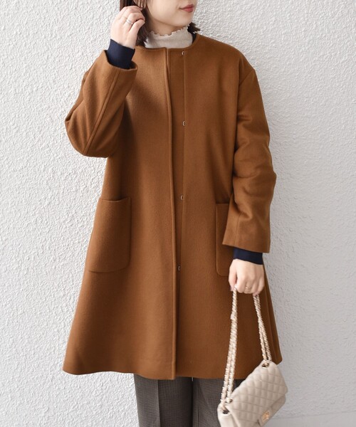 SHIPS Colors（シップスカラーズ） ノーカラーコート コート SHIPS