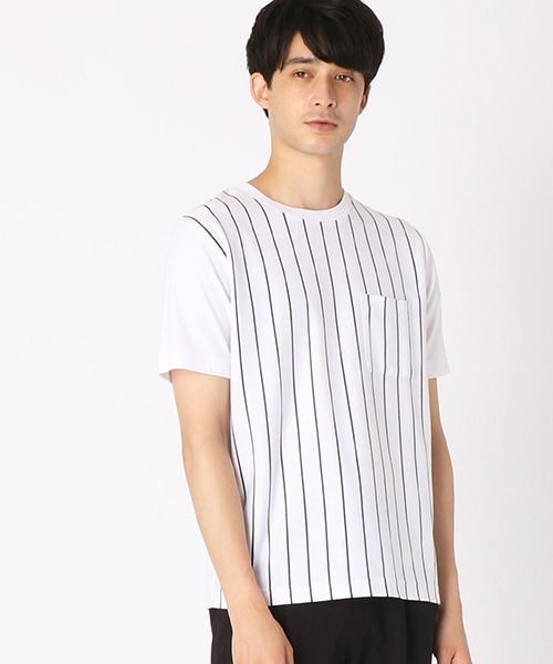 COMME CA ISM（コムサイズム） tシャツ ストライプ Tシャツ メンズ