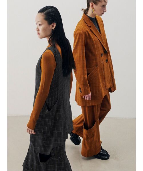 UN3D.（アンスリード） ジャケット テーラードジャケット LINE CHECK