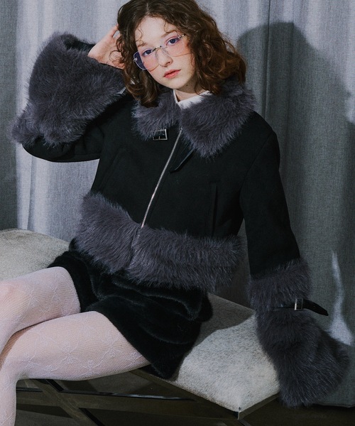 VIOLETTA（ヴィオレッタ） ムートンコート ボアコート ボリューム