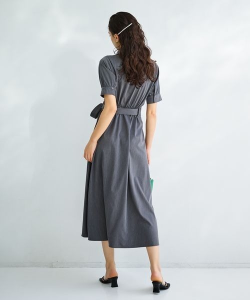 Andemiu（アンデミュウ） シャツワンピース サファリシャツワンピース