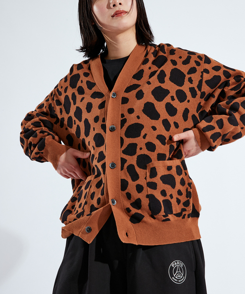 カーディガン 「Paris Saint-Germain」ジェルマン レオパード柄 メンズ