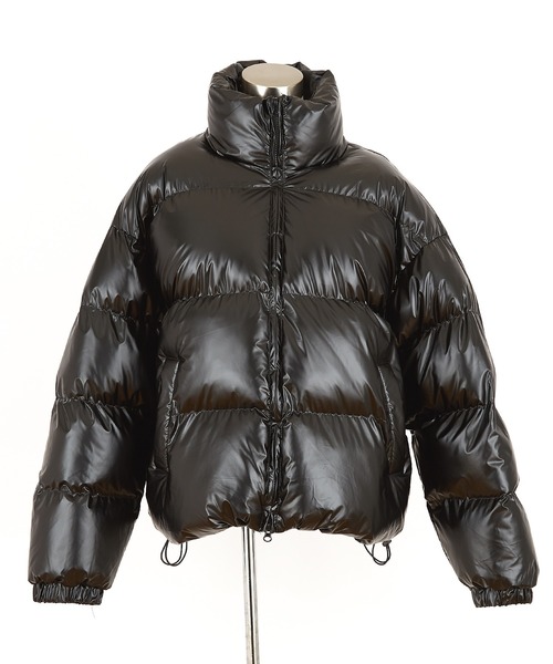 ダウンジャケット ダウン a.p.o.v. シャイニーキルティングオーバー