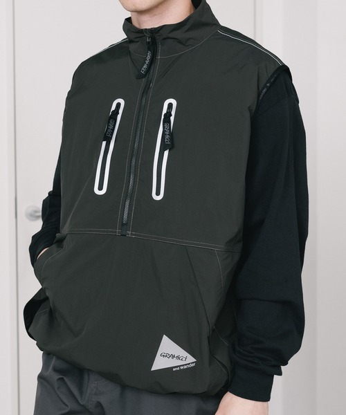 and wander（アンドワンダー） ベスト ジレ and wander/アンドワンダー