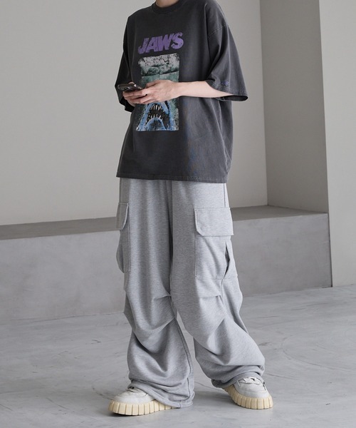 CIASENSE スウェットパンツ ジャージ ドローコードワイドスウェット