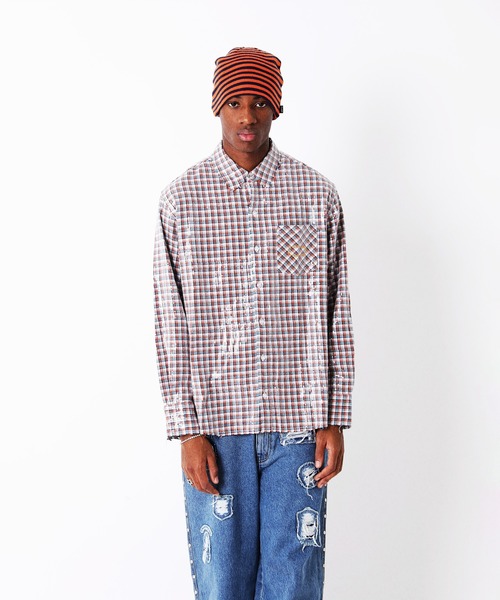 AFB（エーエフビー） シャツ SPANGLE SHIRTS L/S メンズ : ZOZOTOWN