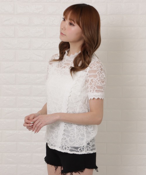 Lace Ladies（レースレディース） ブラウス シャツ スタンドカラー総