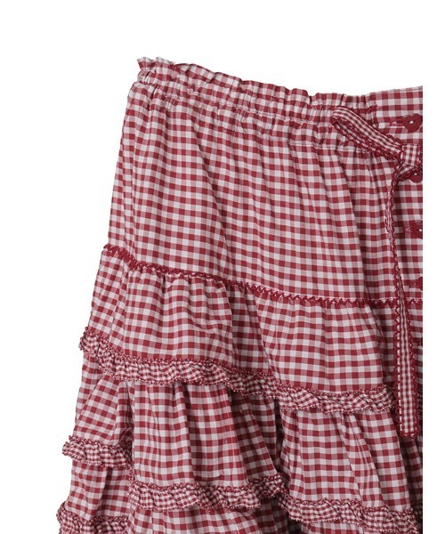 PINK HOUSE（ピンクハウス） スカート ギンガムチェックフリルスカート