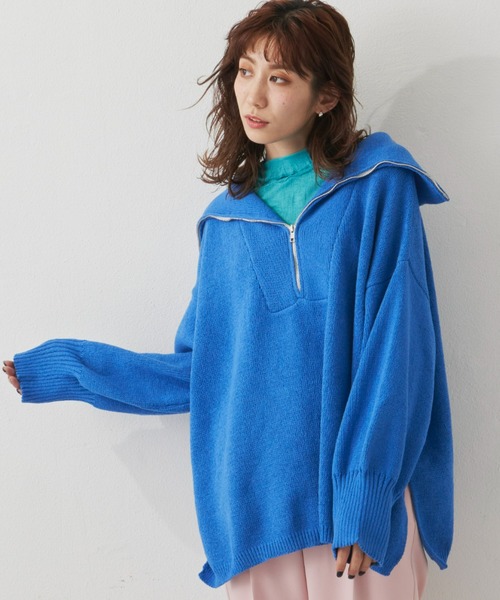 Auntie Rosa Holiday（アンティローザホリデー） ニット ハーフZIP