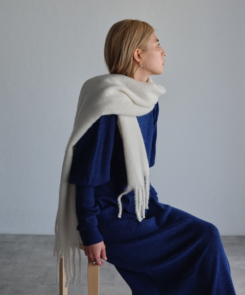 ONFLEEK マフラー ストール 「ユニセックス」モヘアタッチ ボリューム