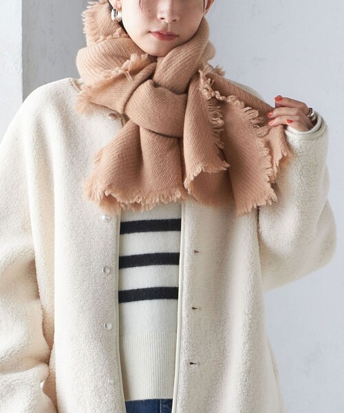 SHIPS（シップス） ストール マフラー カシミヤ 100 ライト ストール