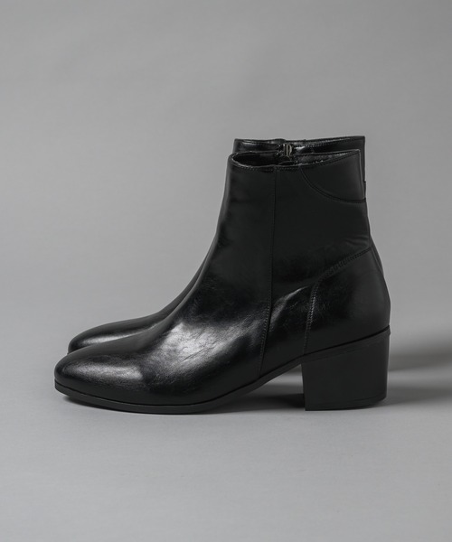 ADAMASTE ブーツ side zip heel boots - サイドジップヒールブーツ