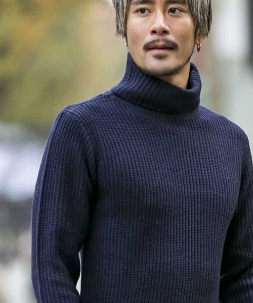 ADMIX/ATELIER SAB MEN セーター ニット 畦編み ボトルネック タートル