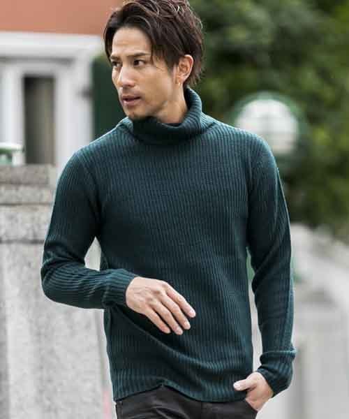 ADMIX/ATELIER SAB MEN セーター ニット 畦編み ボトルネック タートル