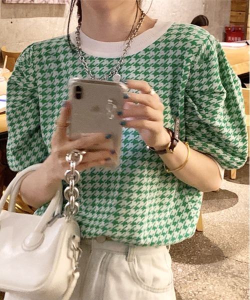 ニット セーター 千鳥柄 サマー トップス レディース : ZOZOTOWN Yahoo