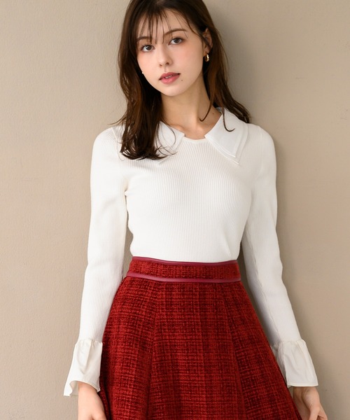 MISCH MASCH（ミッシュマッシュ） スカート ツイードフレアスカート