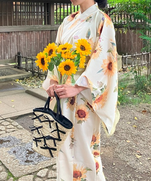 AS KNOW AS（アズノゥアズ） 浴衣 花柄2wayセパレート浴衣 3点セット