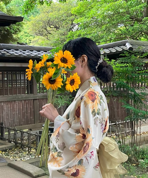 AS KNOW AS（アズノゥアズ） 浴衣 花柄2wayセパレート浴衣 3点セット