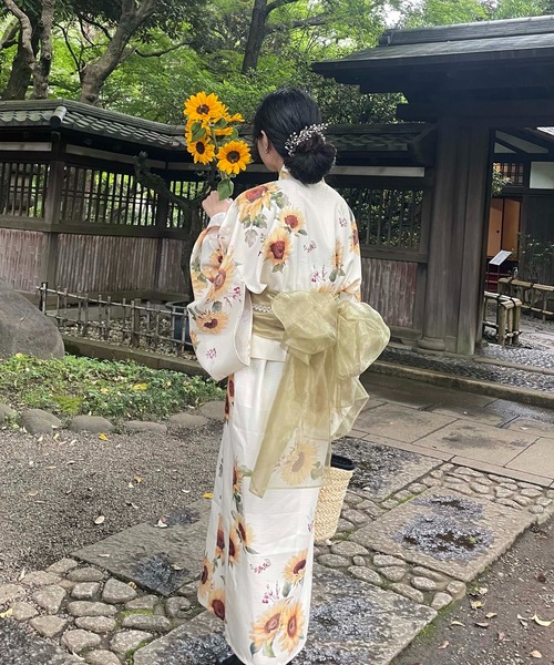 AS KNOW AS（アズノゥアズ） 浴衣 花柄2wayセパレート浴衣 3点セット