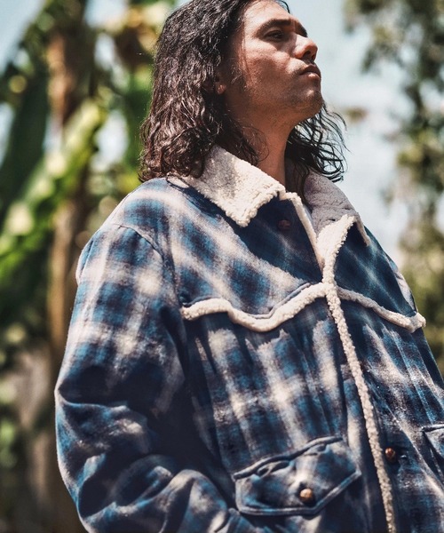 WONDER WALL MOTEL コート ジャケット mj10804- CHECK WESTERN BOA