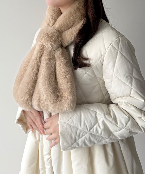 mipiarl マフラー ストール 2WAYフェイクファーマフラー レディース