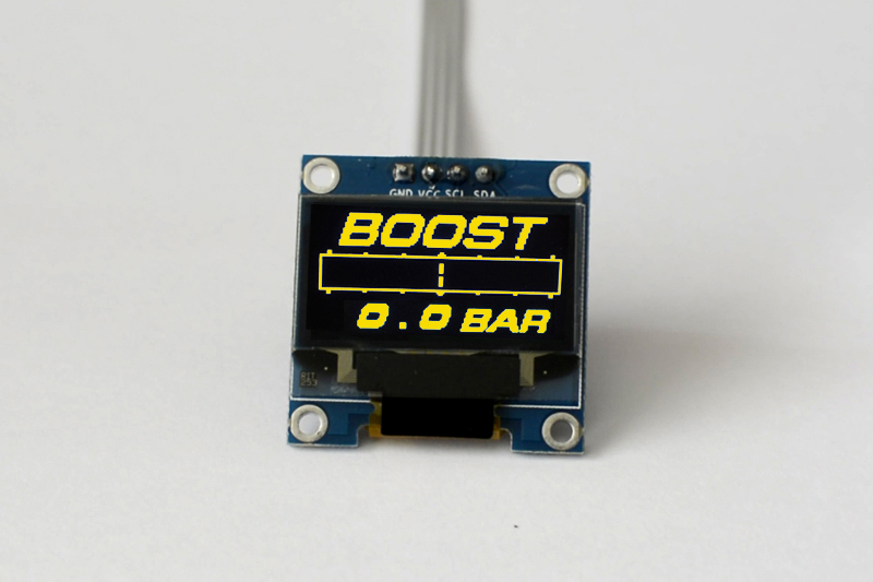OLED digital single boost gauge - high pressure 60 PSI / 4 BAR