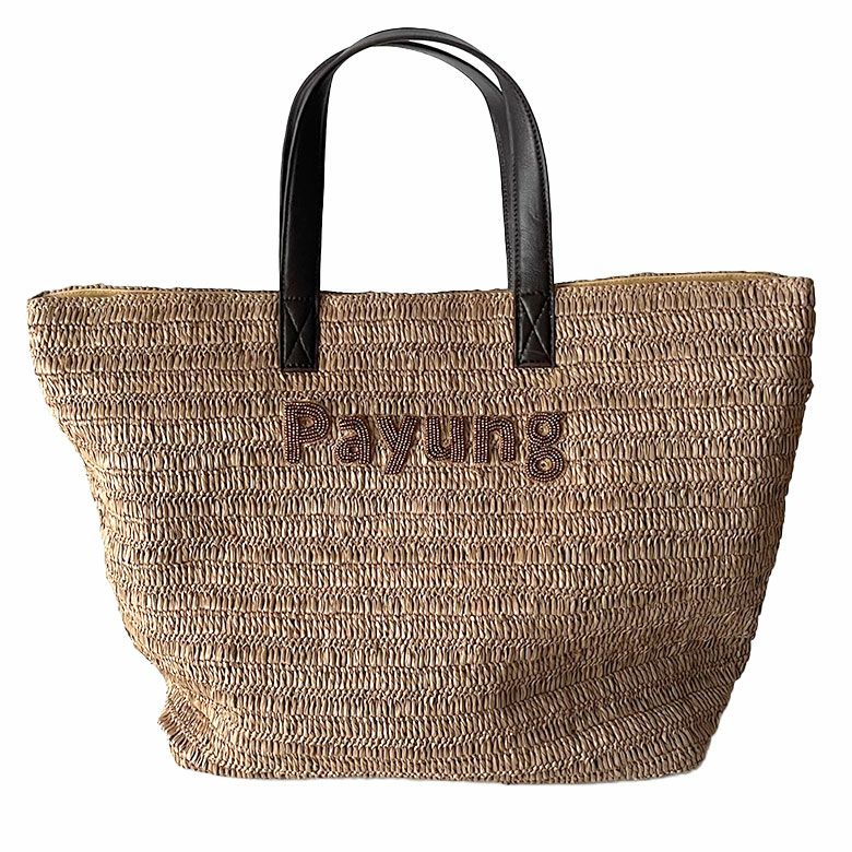 NINABAGS】ラフィアトートバッグL Payung限定ロゴ入り | インテリア