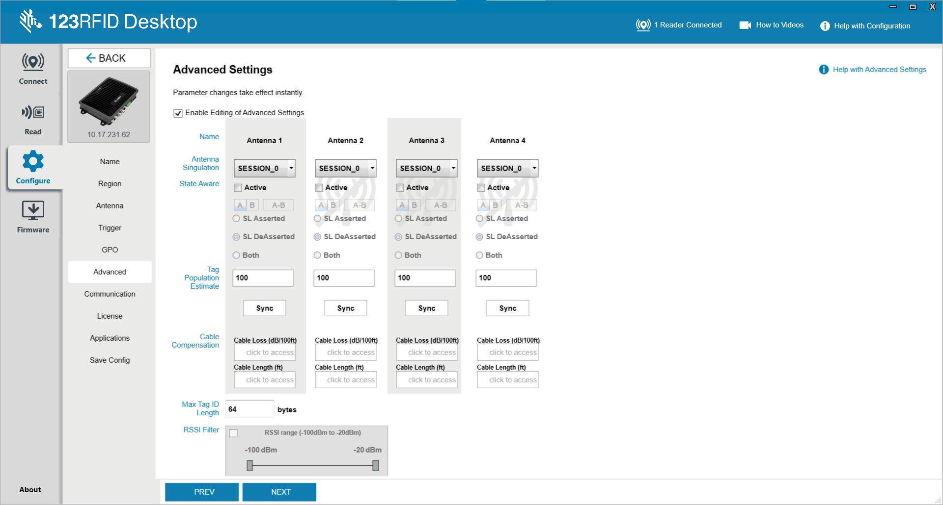 Advanced Settings — Zebra IoT Connector documentation