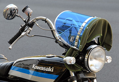 ブルー風防 | 旧車バイクカスタムパーツのゼットファーザーブラザーズ