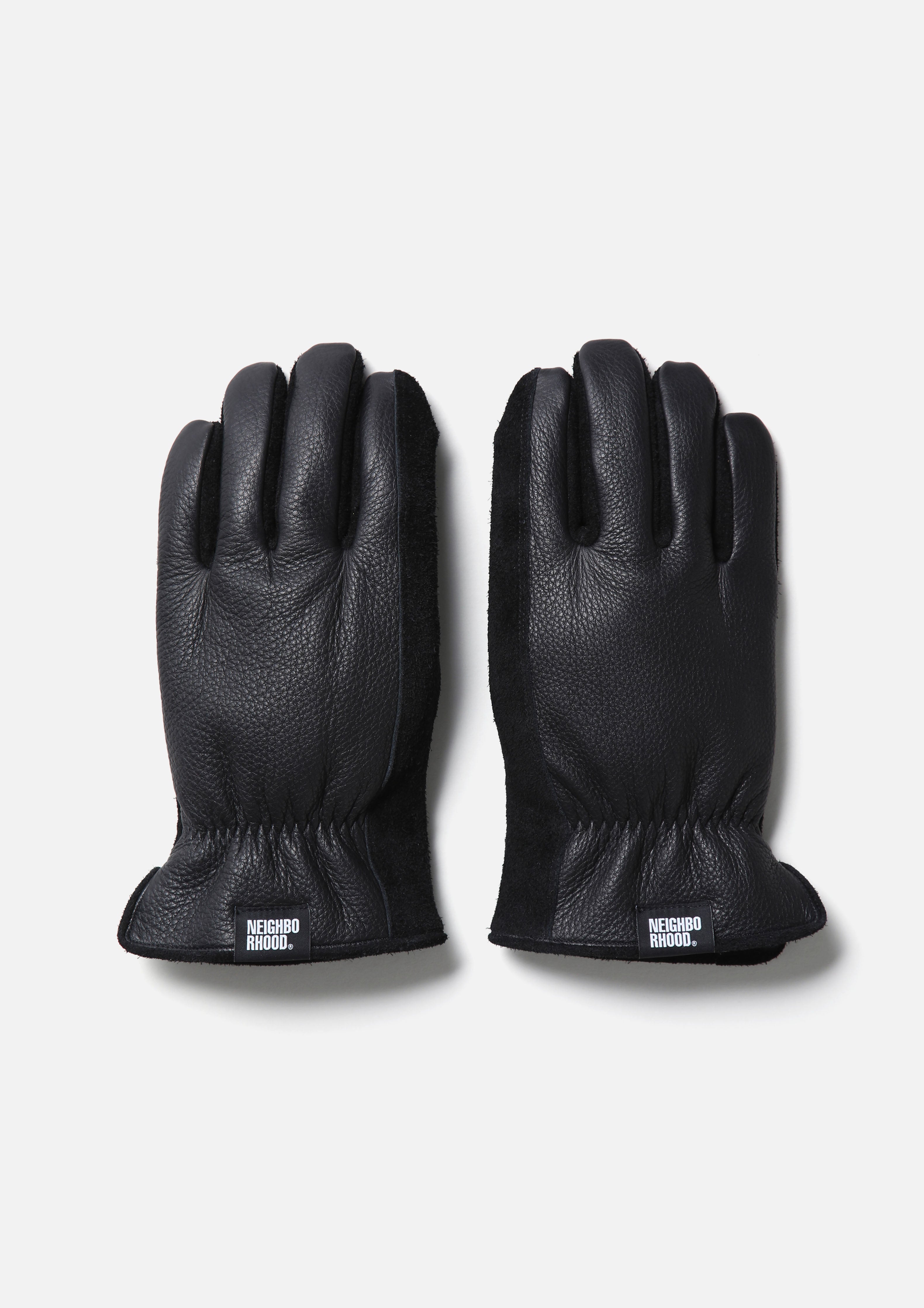 LEATHER BOA GLOVES